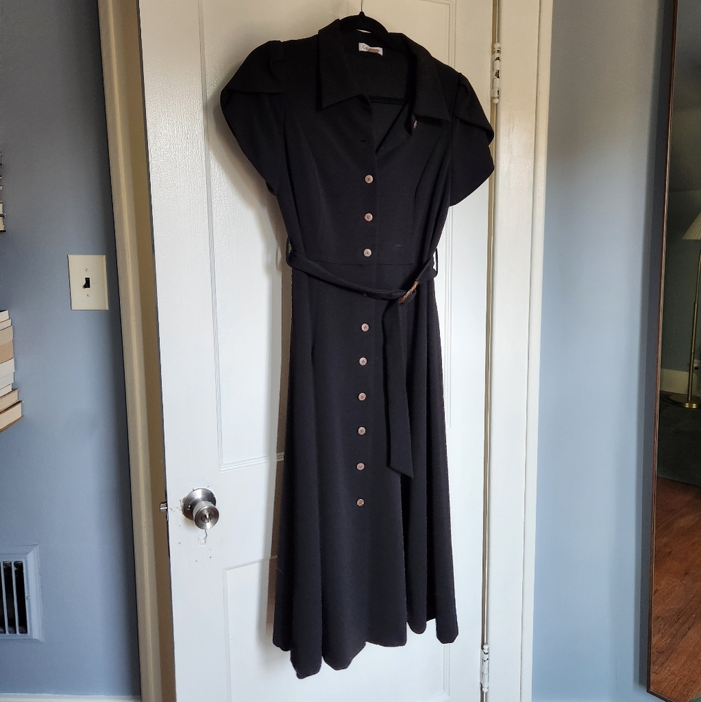 Calvin Klein Black Long Sleeve Dress